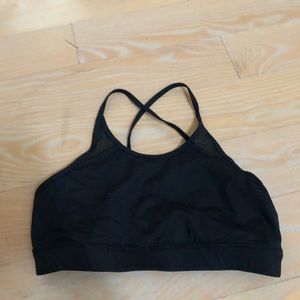 ALO Yoga high neck black sports bra